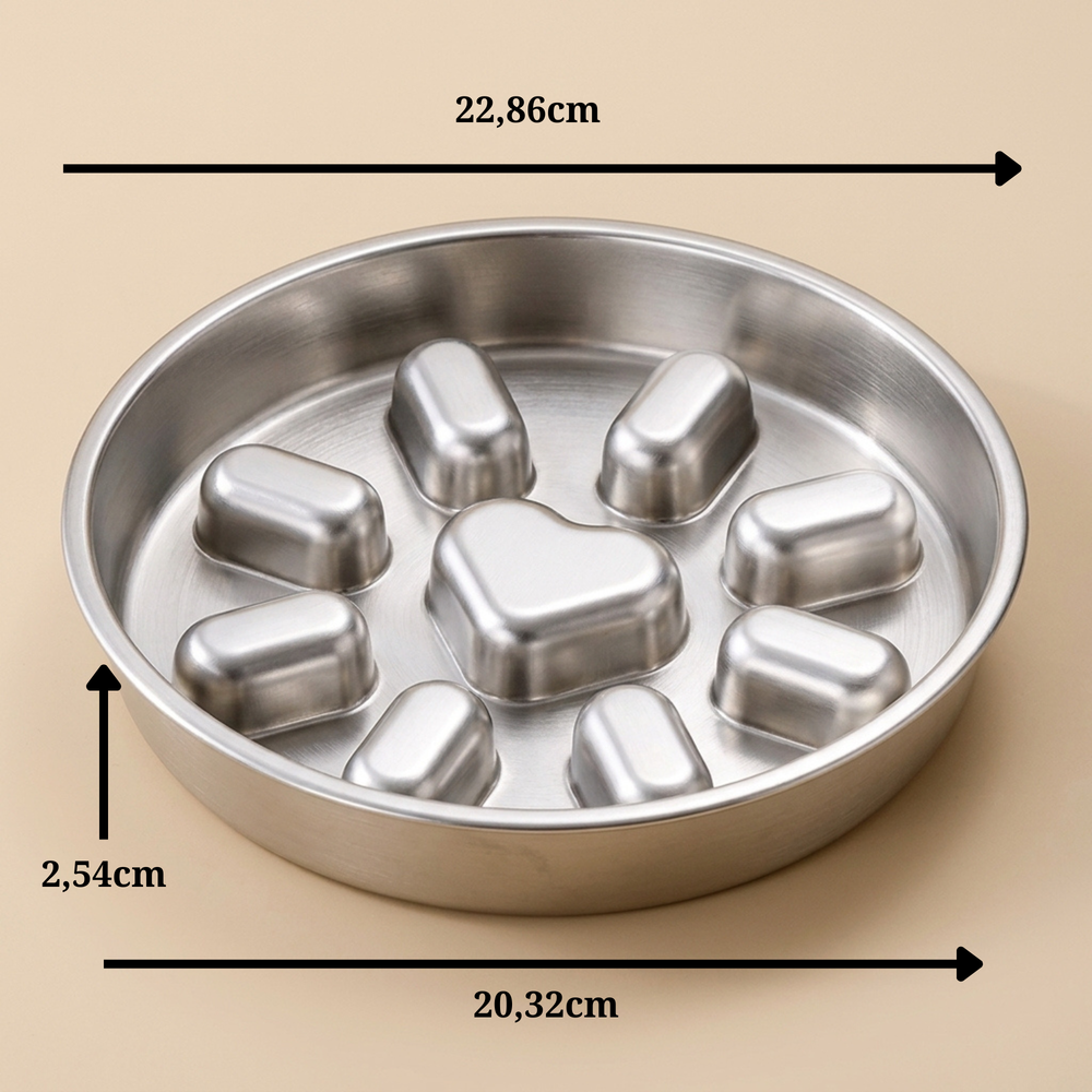 SlowSteel Pro — Bol Anti-Glouton Acier Inoxydable
