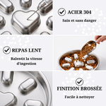 SlowSteel Pro — Bol Anti-Glouton Acier Inoxydable