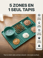 Tapis de Léchage 5-en-1 Silicone | ZenFeed Pro
