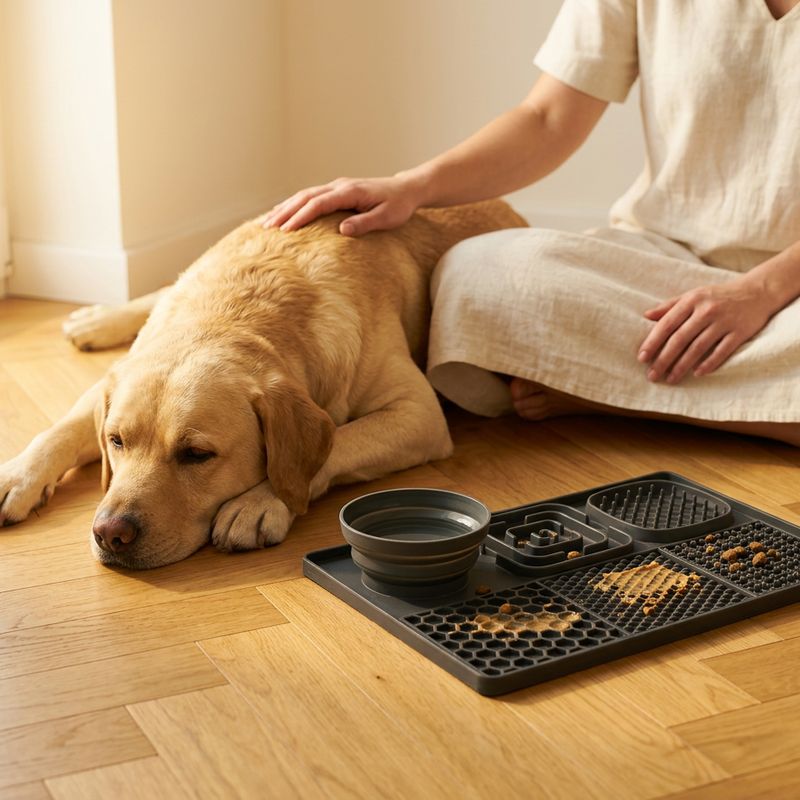 20 minutes de repas.Un animal apaisé.